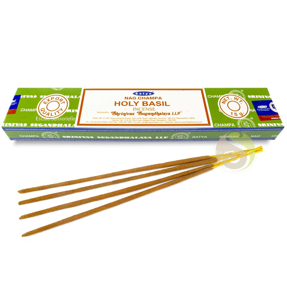 Encens Holy basil Satya indien naturel parfum aromatique favorise le spirituel et l'imagination