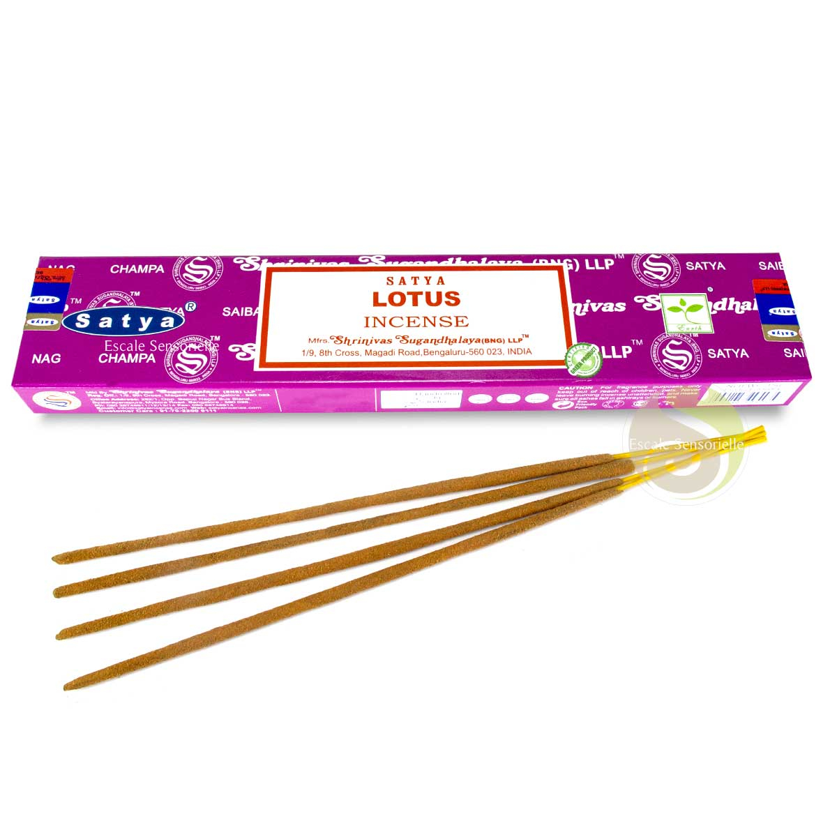 Encens lotus Satya encens indien naturel parfum fleuri favorise la détente, l'apaisement