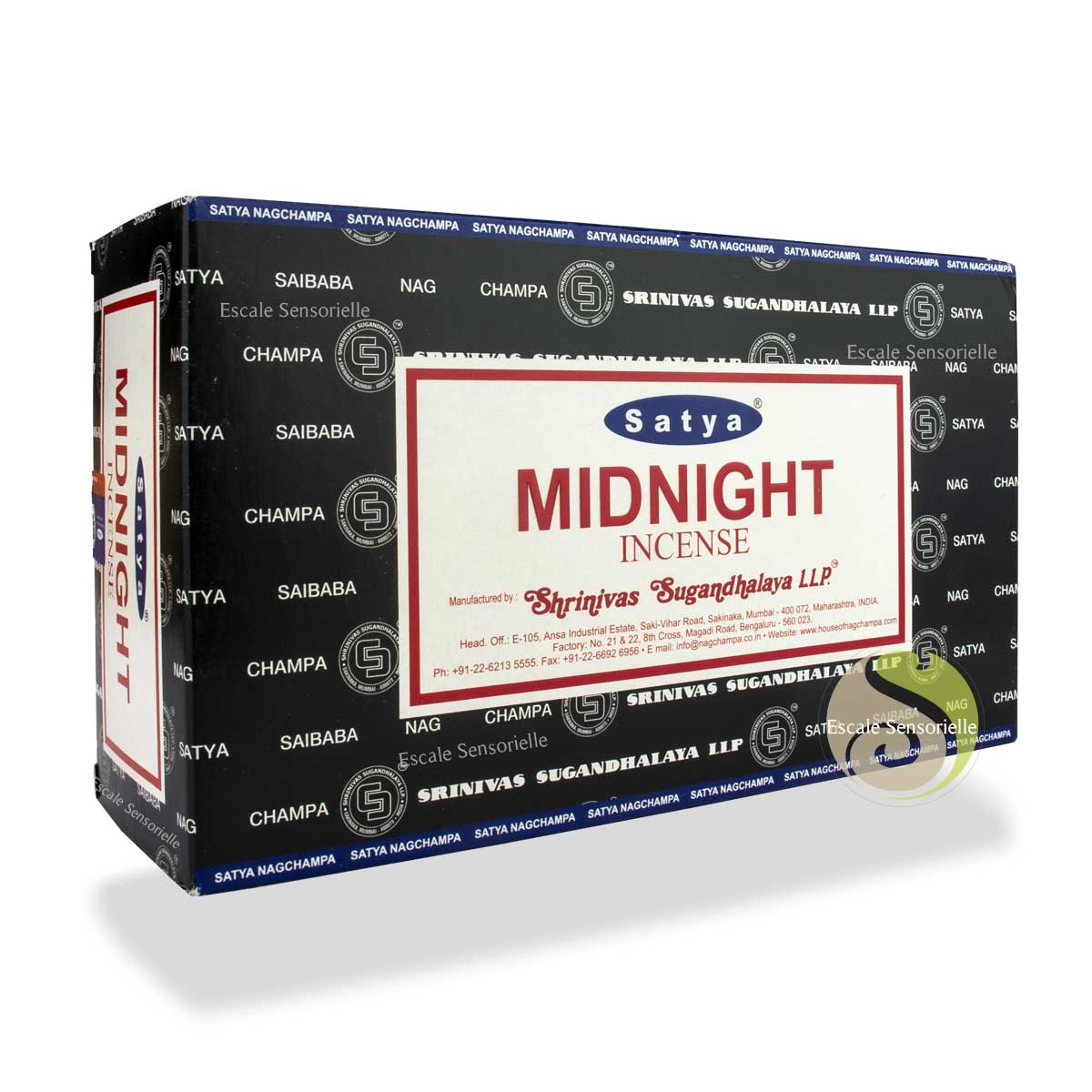 Midnight Satya encens naturel indien parfum balsamique benjoin laurier