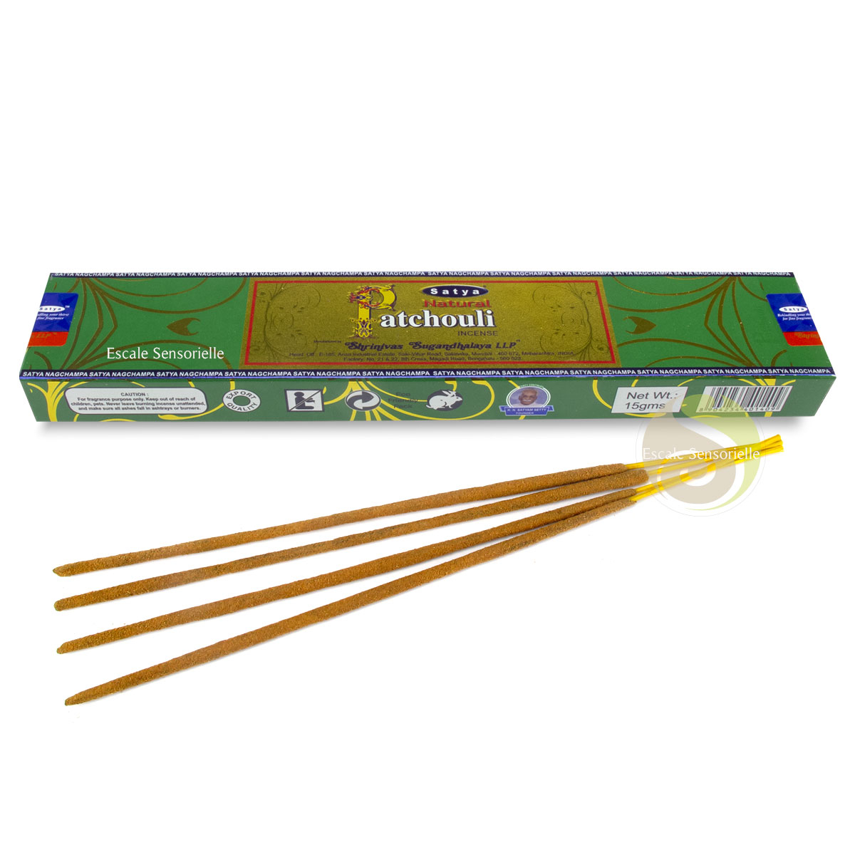 Encens natural patchouli Satya indien naturel épicé boisé 15g