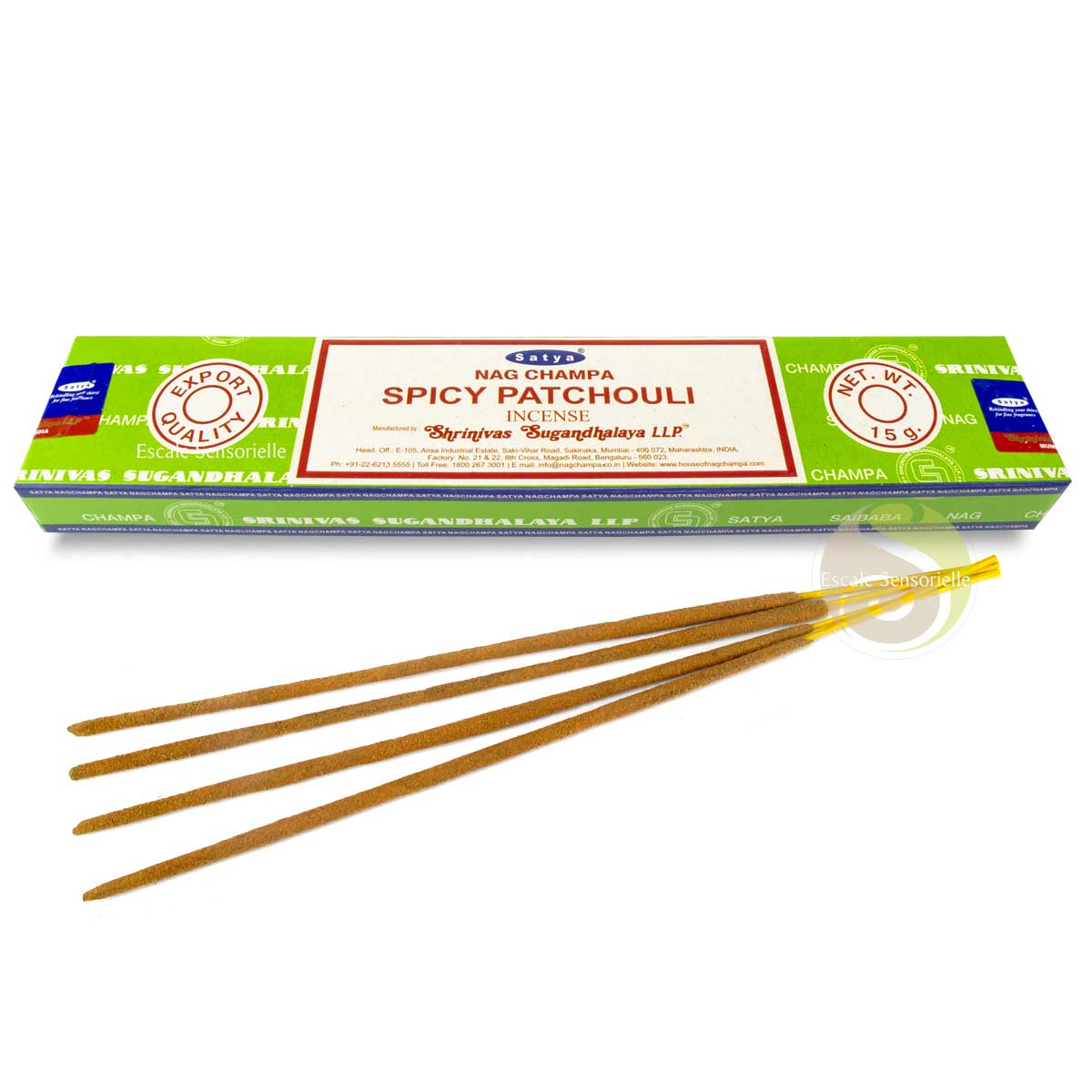 Encens spicy patchouli Satya indien naturel parfum épicé libère les blocages