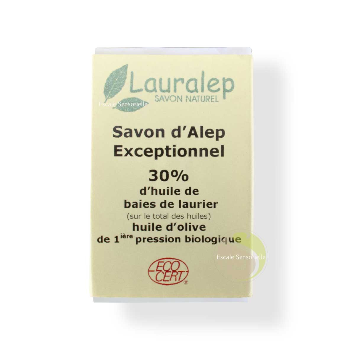 Savon Alep Bio exceptionnel 30% Lauralep pour peaux sèches ou sensibles