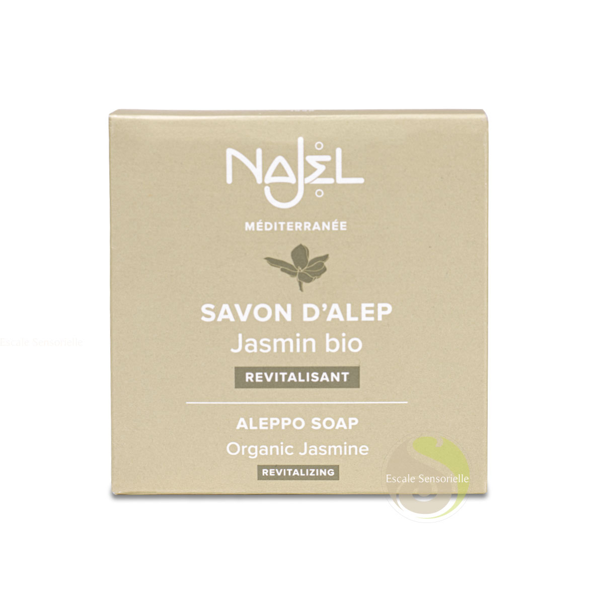 Savon d'Alep jasmin Bio Najel baies de laurier et huile d'olive