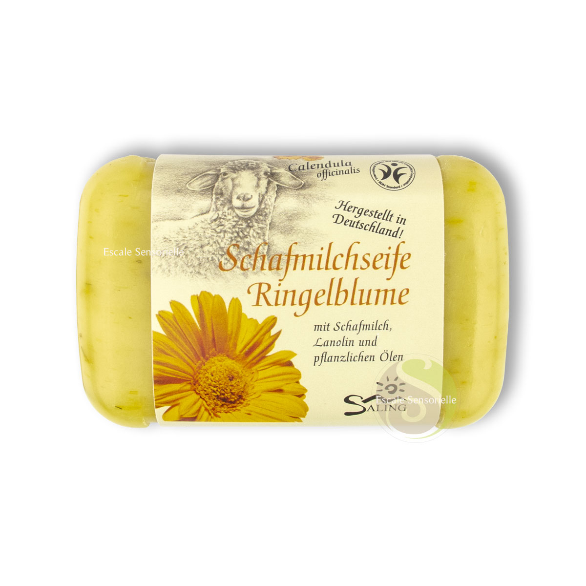 Savon au calendula bio BDIH et lait de brebis certifié Cosmos organic