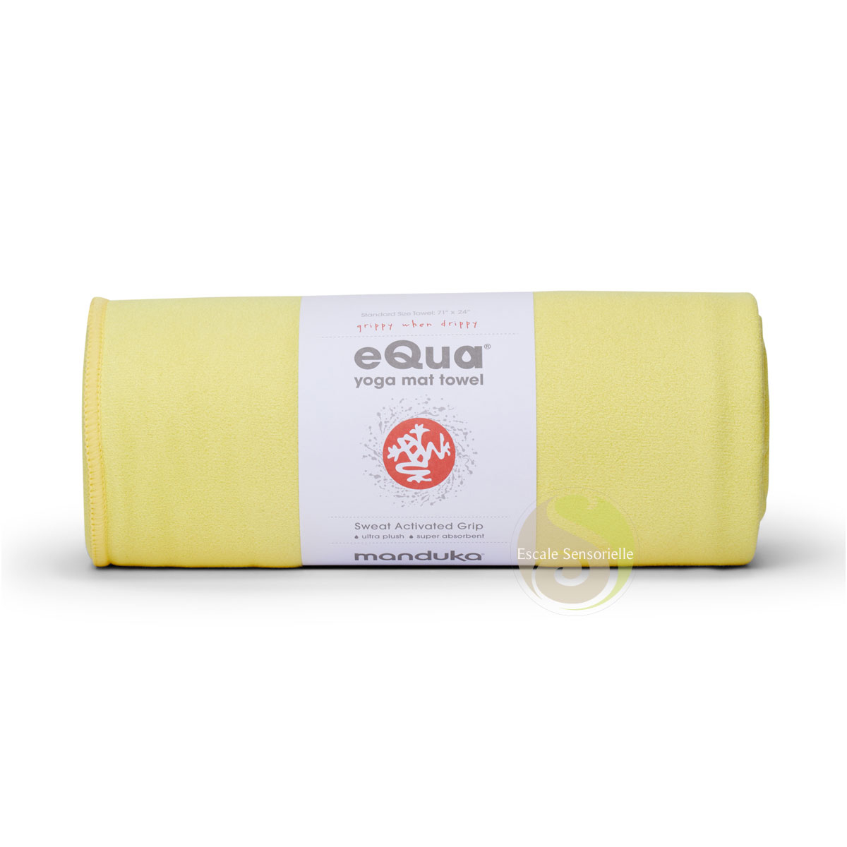 Essuie corps visage serviette éponge ultra douce Manduka Equa lemon