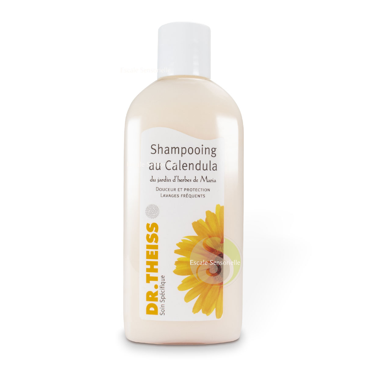 Shampoing doux au calendula Dr Theiss apaise et protège usage fréquents 