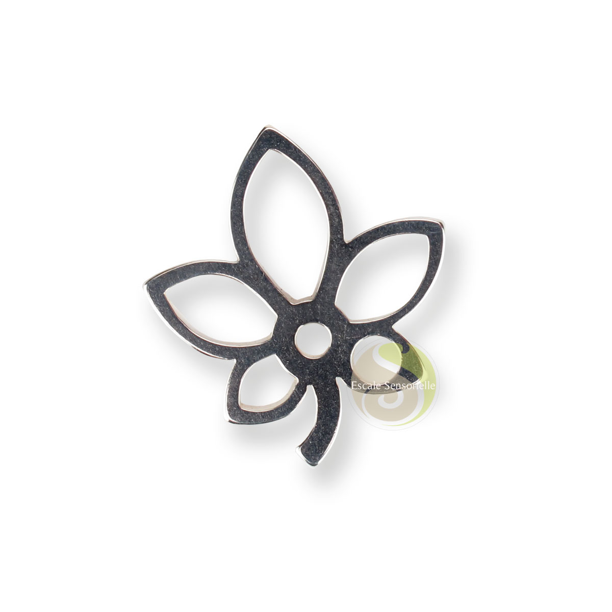 Support d'encens argent 925ème fleur d'érable Shoyeido 