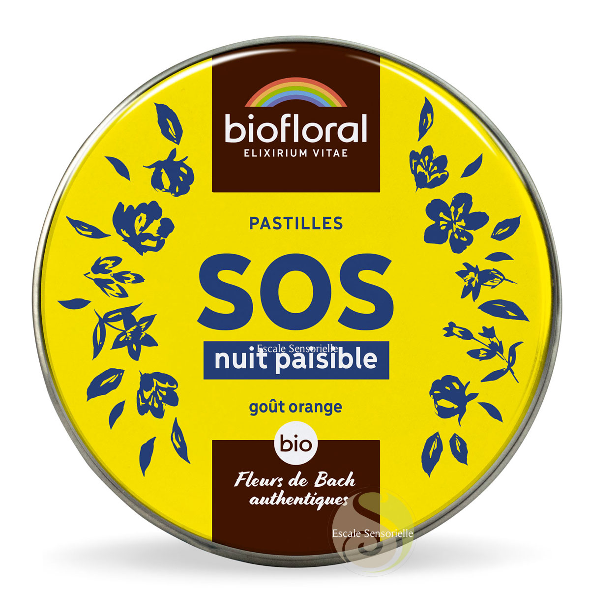 Pastilles SOS secours nuit paisible bio Biofloral complexe de fleurs de Bach
