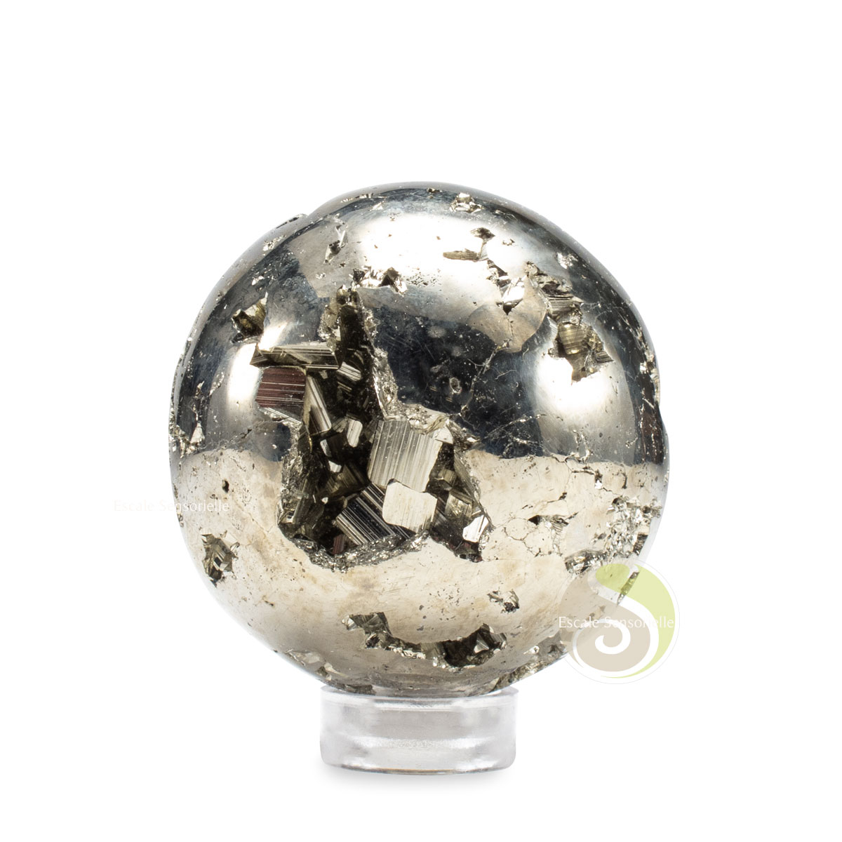 Sphère Pyrite du Pérou diamètre 40mm de160g pièce unique