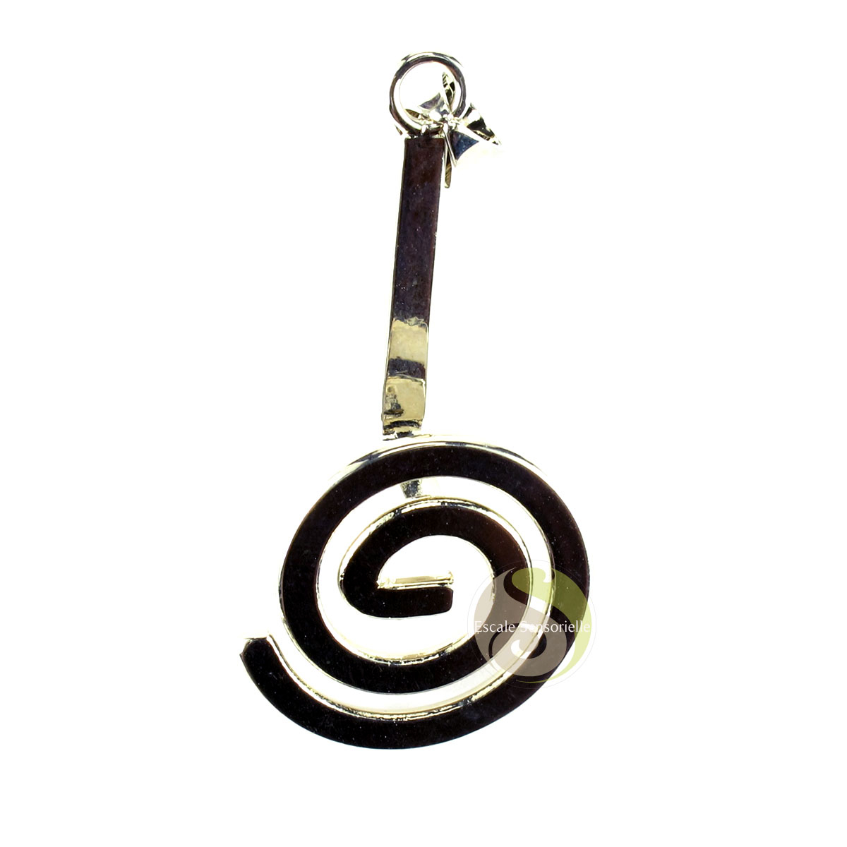Attache donut spirale argenté support pierre minérale bijoux fantaisies