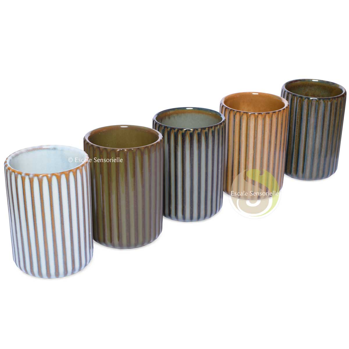Tasses couleurs 200 ml céramique coffret cadeau