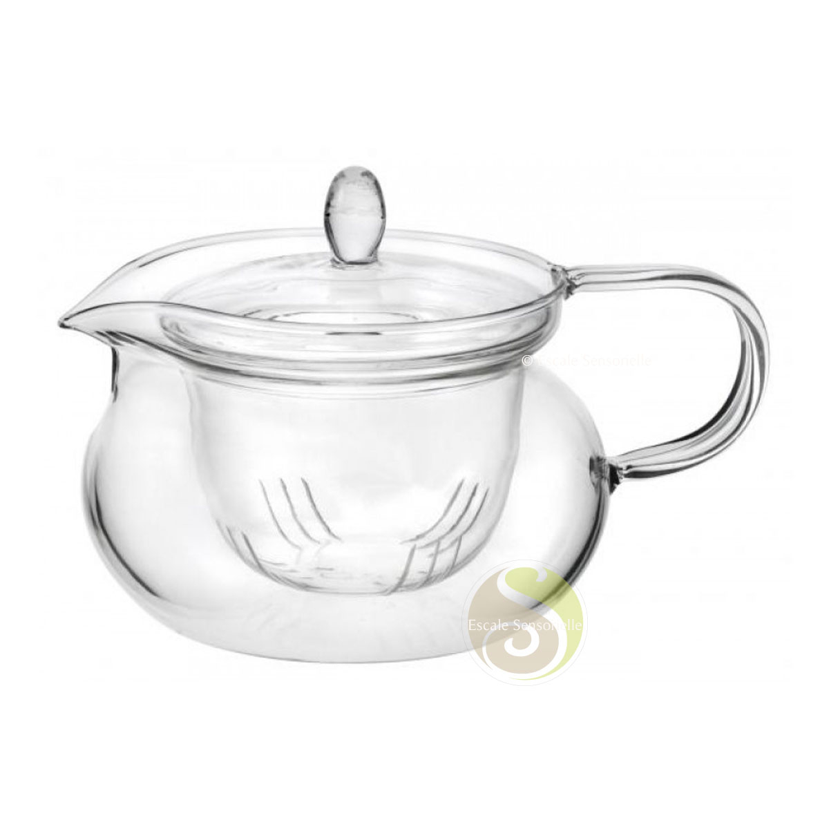 Achat théière filtre verre inox transparente design