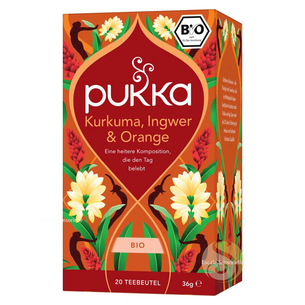 Tisane curcuma, gingembre et orange bio Pukka herbs