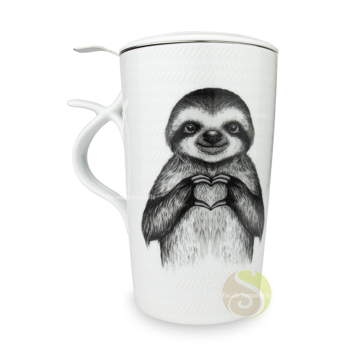 Tisanière pip & pepe céramique anse ergonomique filtre inox