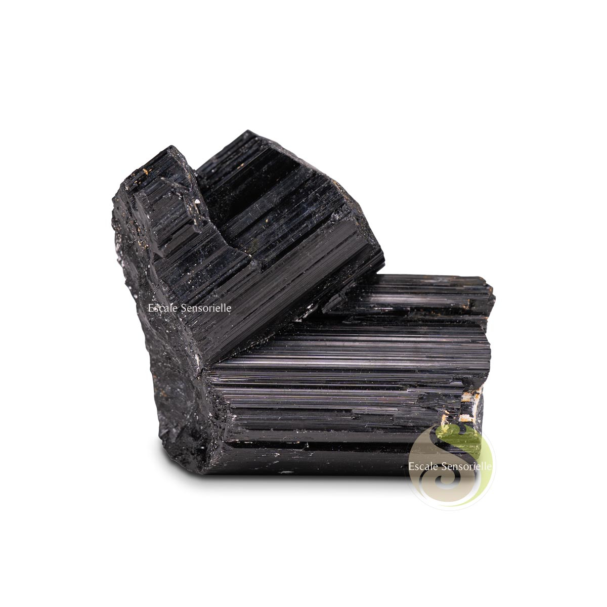 Pierre noire tourmaline schorl cristaux bruts pièce unique 210g