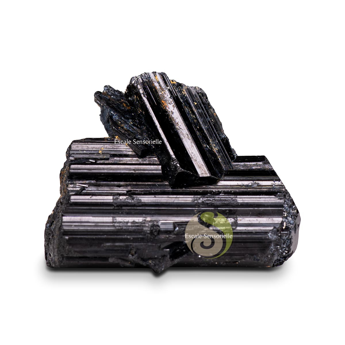 Schorl noir tourmaline brut pierre minérale naturelle