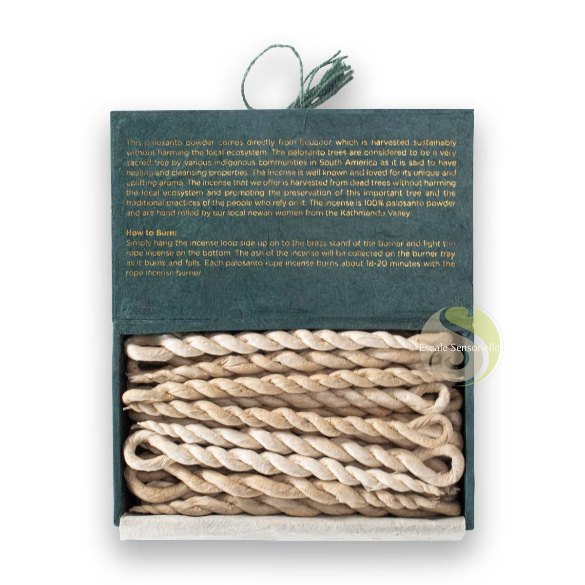 Tresse tibétaine palo santo d'Équateur en coffret cadeau