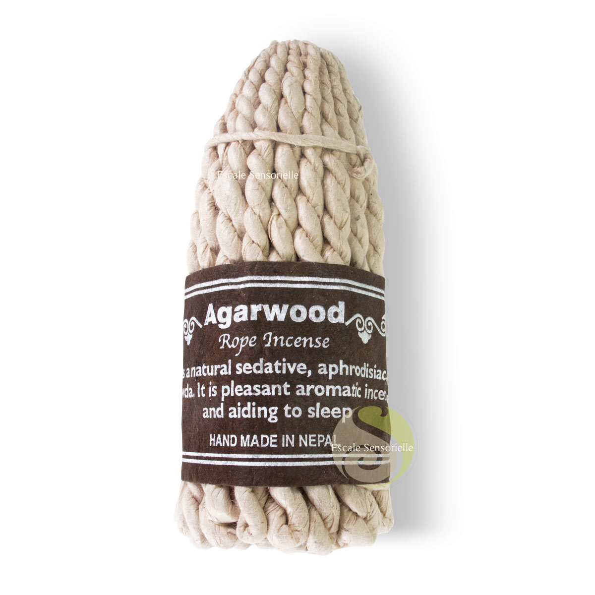 Tresse népalaise agarwood (bois d'agar) encens cordelette médecine tibétaine