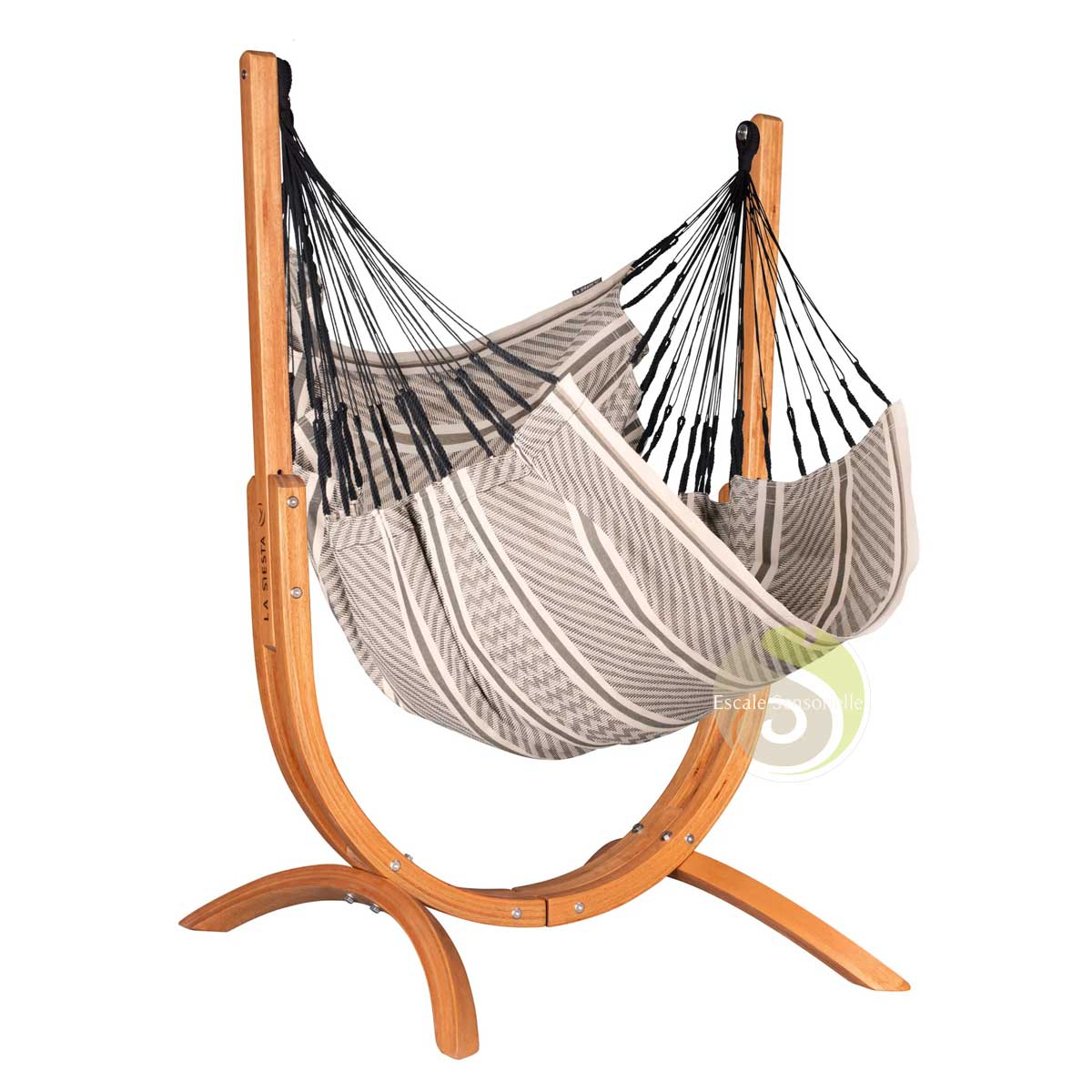 Ensemble support Udine fauteuil hamac cumbia zebra organic 