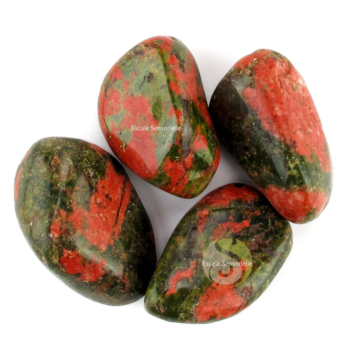 Unakite épidote pierre naturelle bénéfique aux émotions
