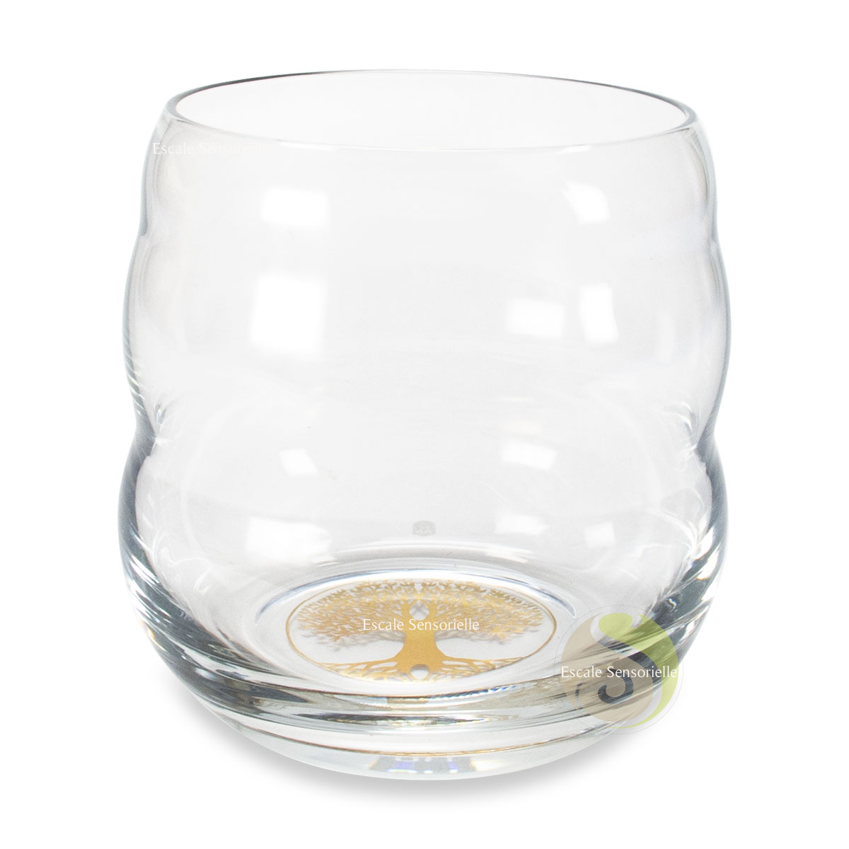 Verre mythos arbre de vie Nature's design or gobelet sans plomb 