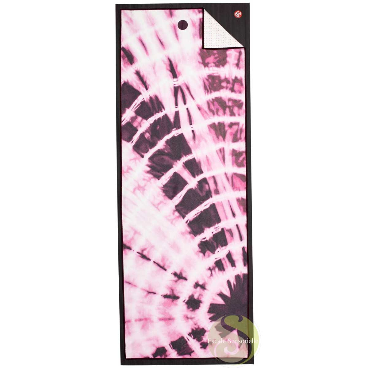 Tie dye fuchsia serviette Yogitoes absorbante Manduka 