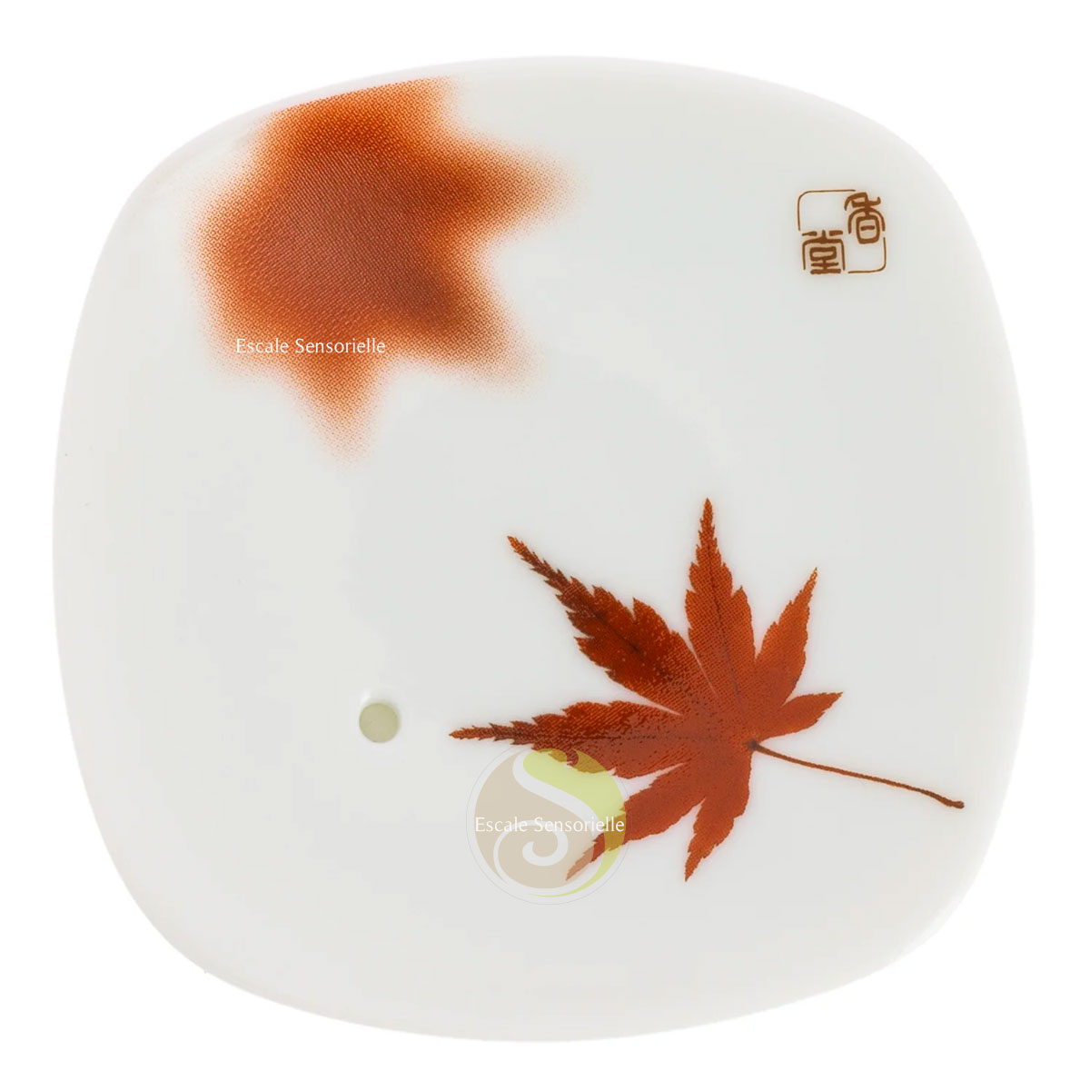 Coupelle encens yumu no yume céramique feuilles érable japonais