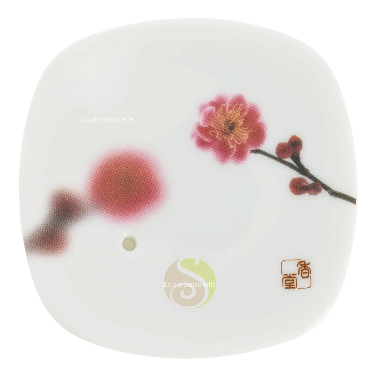 Support japonais fleur de prunier pour encens Yume no Yume en céramique