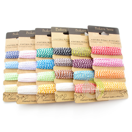 Confection collier carte fil coton 4 couleurs bijoux fantaisies macramés scrapbooking