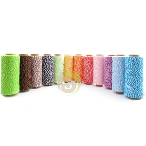 Bobine coton double couleur bakers twine création bracelet collier scrapbooking