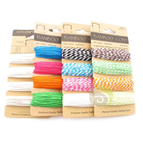 Carte fil bambou 4 couleurs au choix création bijoux fantaisies collier bracelet