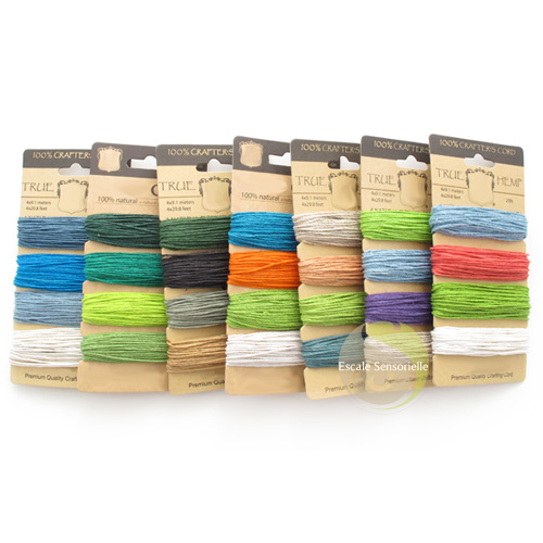 Chanvre naturel bobine de fil naturel multi couleur loisir créatif confection
