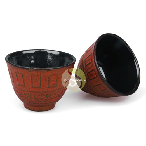 Tasses fonte rouges Asayoshi design japonais