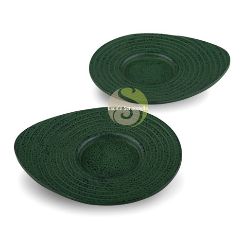 Sous-tasses vertes pose tasses fonte Hikari design japonais