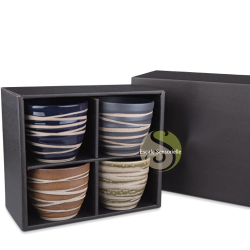 Set 4 tasses céramiques fabrication artisanale