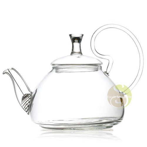 Théière en verre filtre inox