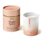 Happy Space bougie luxe géranium, rose et ambre