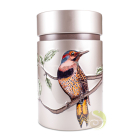 Boite double couvercle à thé birds platin