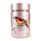 Boite double couvercle à thé birds rose