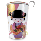 Tisanière céramique Geisha rose