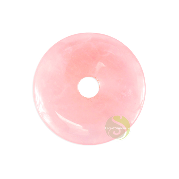 Donut (Pi Chinois) En Jaspe Rouge 30mm + Cordon - Pendentif Porte-bonheur - Pierre Naturelle AAA